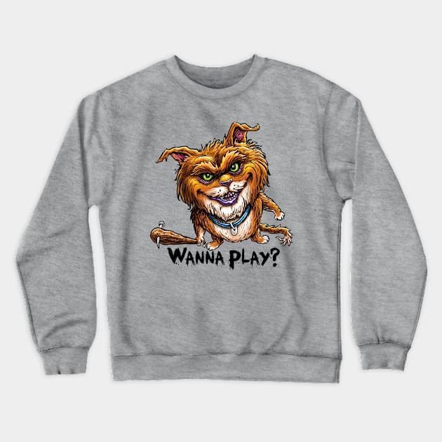 Wanna Play? Crewneck Sweatshirt by Motzart